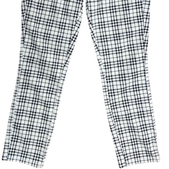 Uniqlo Plaid Pull On Leggings Knit Trousers Pants Size Small Cream & Black NWOT - Picture 5 of 10